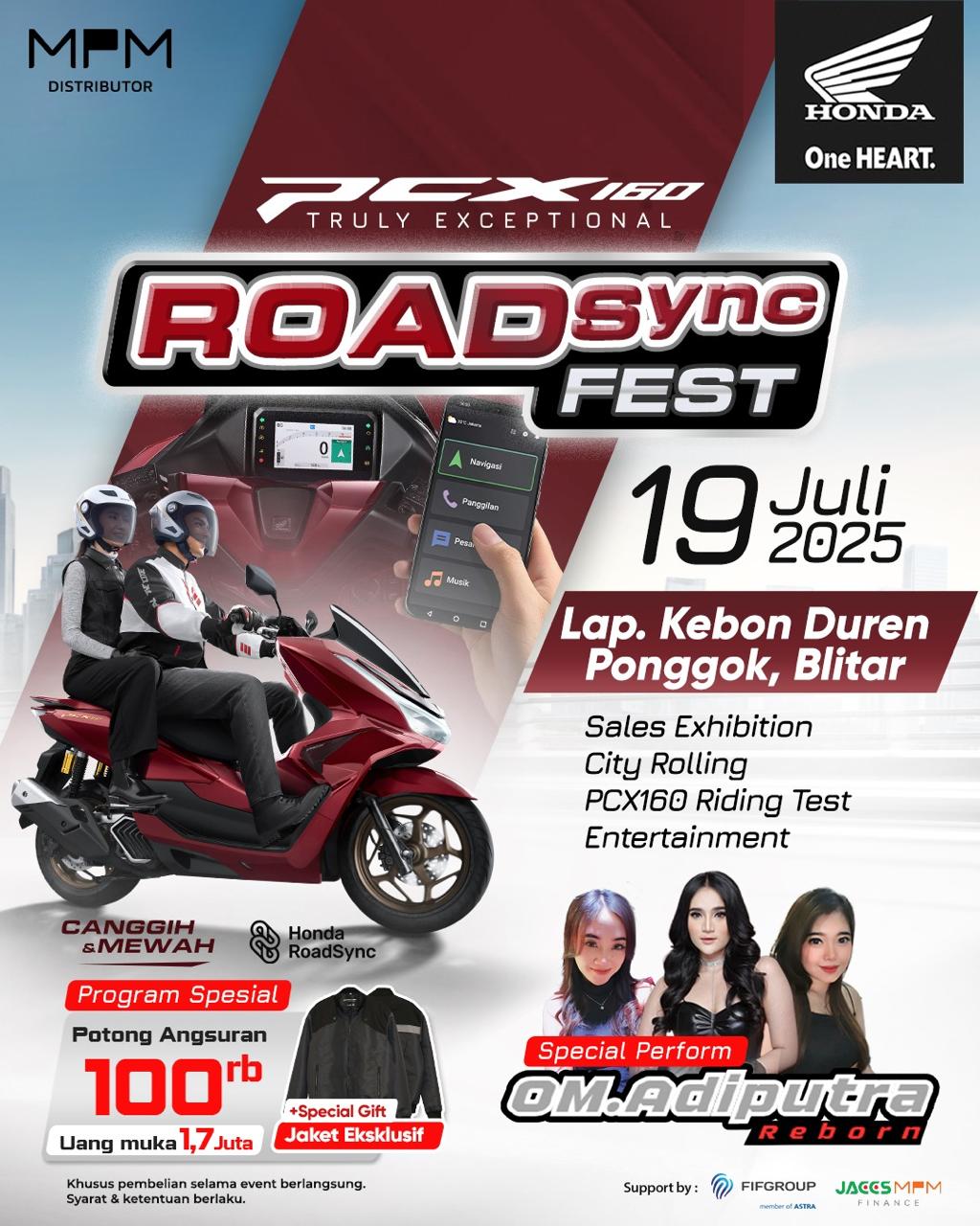 PCX160 Roadsync Fest Siap Ramaikan Blitar, Hadirkan Hiburan Seru dan Pengalaman Berkendara Premium